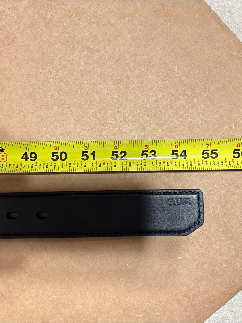 NWT 5.11 Tactical Leather Belt 2XL Heavy Duty CCW Belt Black Silver Buckle